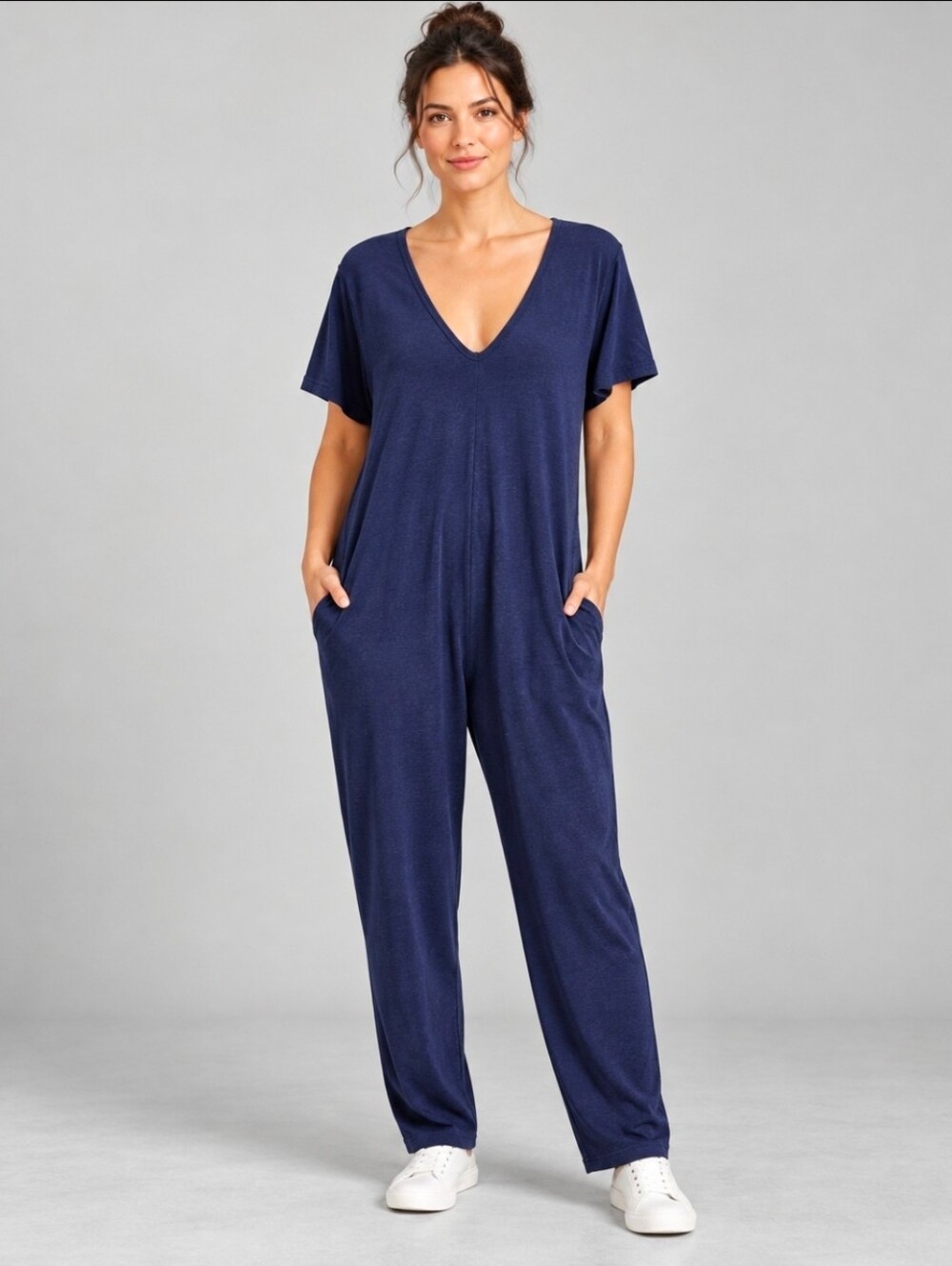 Women's Smash + Tess Sunday Romper ⢠Navy Blue ⢠Large ⢠Bamboo Blend